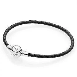 Pulsera de Cuero Cierre de Esfera Sencilla's foto | Caro Silver |  BizneCubano