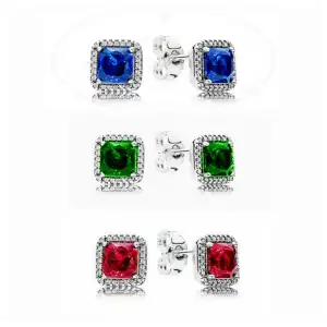 Aretes Pegados Cuadrados miniatura 1