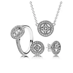 Conjuntos Aretes+Anillo+Cadena miniatura 11
