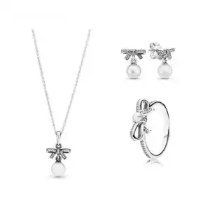Conjuntos Aretes+Anillo+Cadena miniatura 2